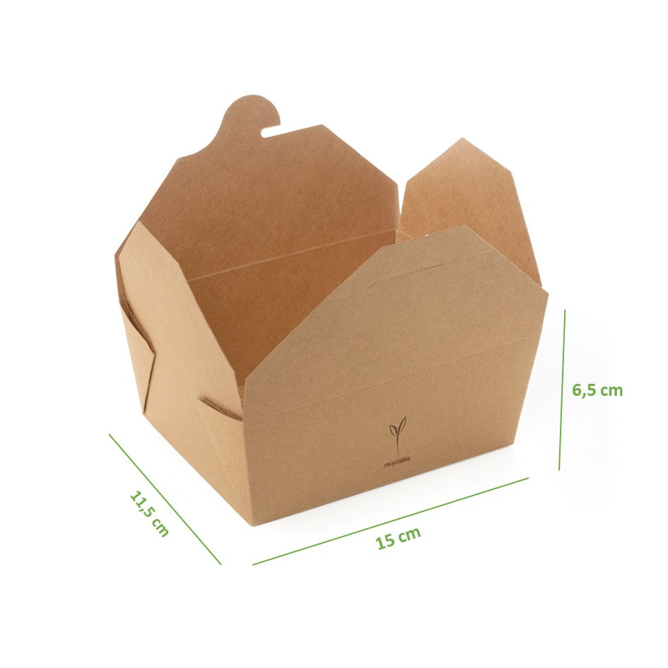 Contenitori take away per alimenti in carta Kraft avana 1000 ml