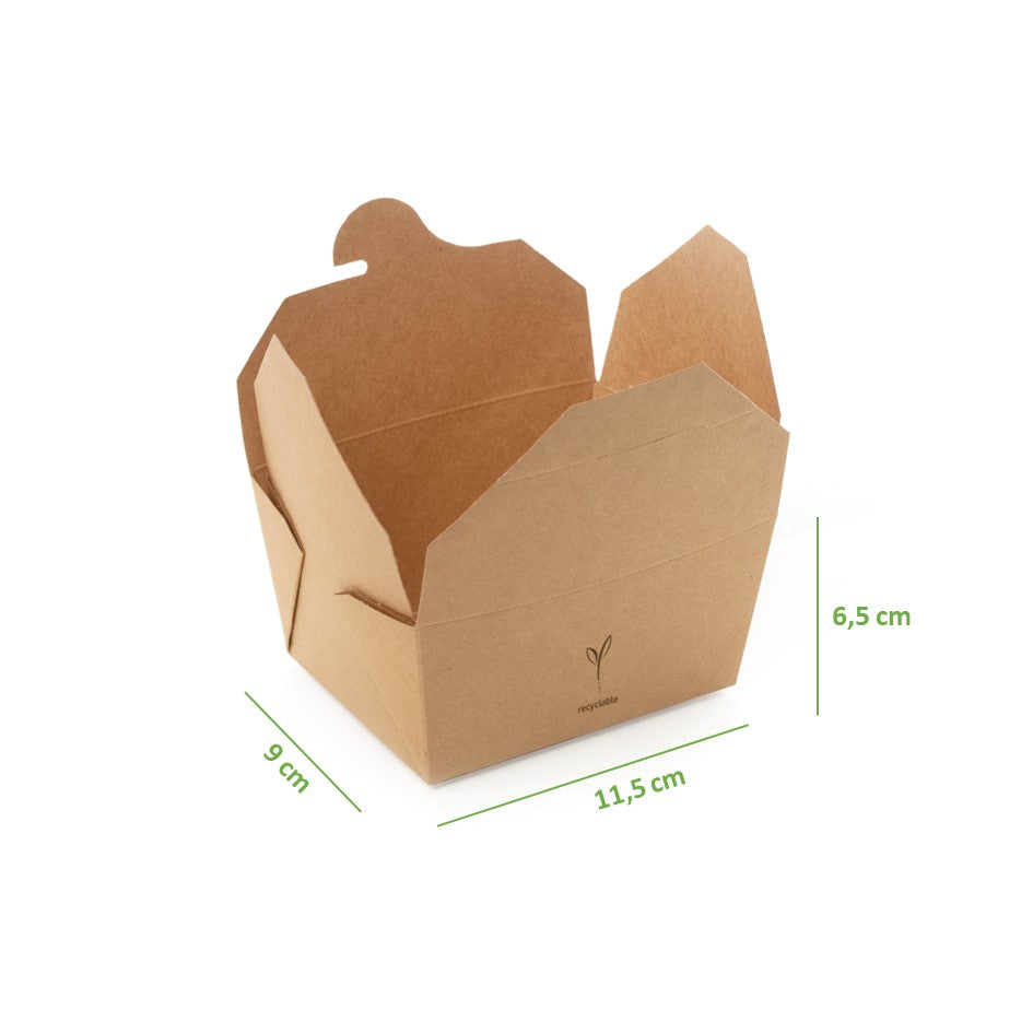 Contenitori take away per alimenti in carta Kraft avana 650 ml